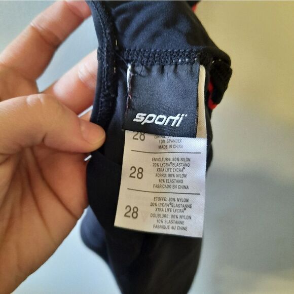 Sporti One Piece Swimsuit Sz 28 Ted Black Competition Swim Team Teen - Picture 4 of 4